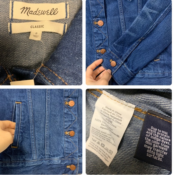 NEW! Madewell The Jean Jacket in Briarwood Wash S - Picture 7 of 9